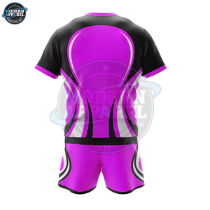 ชุดยูนิฟอร์มรักบี้แบบมืออาชีพสำหรับทีมชายหญิง ดีไซน์ใหม่ ปรับแต่งได้ตามต้องการ พร้อมบริการ OEM แบบ Sublimation เสื้อและกางเกงขาสั้น - Product Image 4