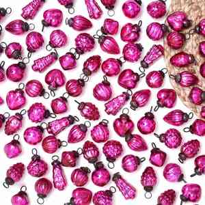 Adornos de árbol de Navidad rosa de cristal decorativo a granel decoración navideña y artículo de fiesta de regalo al por mayor - Product Image 1