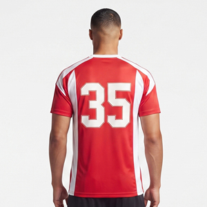 เสื้อเจอร์ซีย์ใส่เล่นฟุตบอลสำหรับผู้ชายเสื้อทีมกีฬาแขนสั้นคอกลมสำหรับฝึกซ้อมแห้งเร็ว - Product Image 2