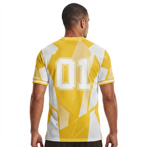 Maillot de football américain en mesh pour homme, col en V, manches courtes, maillot de football américain pour homme, sublimation - Product Image 2