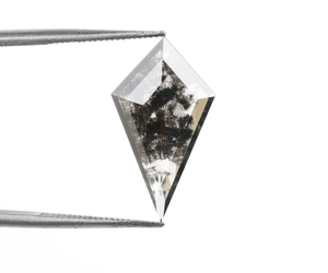 Diamante de laboratorio de 2.20 ct con corte Kite, estilo sal y pimienta, corte excelente, para joyería, estilo rústico, diamantes negros, diamante sal y pimienta - Product Image 1