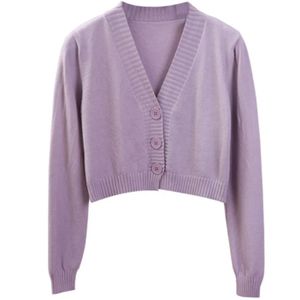 Cardigan décontracté d'été pour femmes grandes tailles, en tricot jacquard motif chiot avec nœud 3D, anti-boulochage, manches évasées, expédition immédiate - Product Image 2