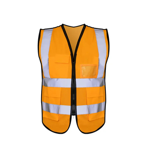 Gilet de sécurité personnalisable, réfléchissant, imperméable, en coton, unisexe, vêtements de travail, couleurs bleu et jaune - Product Image 3