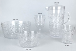Vasos de Plástico Resistentes a Roturas con Relieve para Bebidas, Ideales para Fiestas Navideñas y Hoteles - Product Image 4