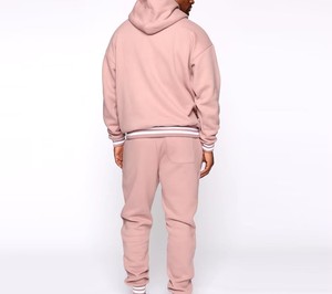 Ensemble de survêtement en molleton de coton de luxe pour homme, sweat à capuche brodé et pantalon de jogging, personnalisable, marque privée, OEM, ODM - Product Image 3