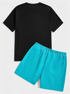 Ensemble de vêtements de sport pour homme, été, fin, séchage rapide, haut à manches courtes et short de sport, ensemble de shorts pour homme - Product Image 6