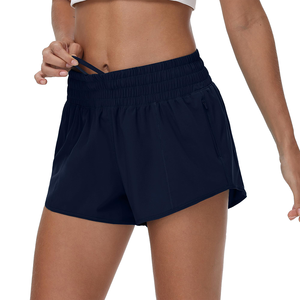 Shorts Deportivos de Cintura Alta para Mujer, Transpirables, de Secado Rápido, Cintura Elástica, para Gimnasio, Fitness y Deportes - Product Image 1