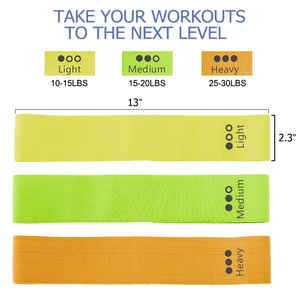 Lot de bandes de résistance en boucle avec logo personnalisé, en tissu polyester durable et antidérapant, pour les fessiers et les hanches - Product Image 2