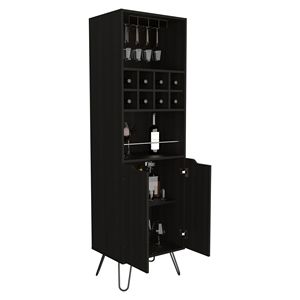 Mobile bar da soggiorno Silhill colore nero - Product Image 2