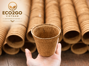 Pot en fibre de coco naturelle 100% biologique, écologique, léger, durable, biodégradable, suspendu, OEM, marque privée - Product Image 6