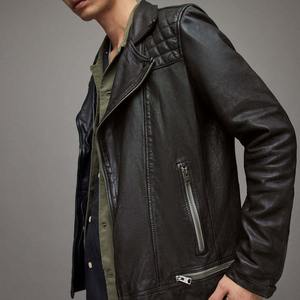 Chaqueta Bomber de Lona y Cuero para Hombre, Cuello Alto, Logotipo Frontal, Impermeable, Transpirable, Moderna, Informal, para Citas, Ropa Urbana - Product Image 4