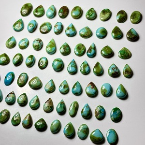 Turquoises dorées naturelles du Sonoran, pierres précieuses en vrac, formes variées, cabochons polis, fabrication de bijoux, vente en gros - Product Image 5