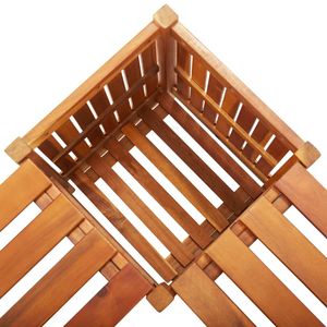 Solid Acacia Wood Patio <b>Corner</b> <b>Bench</b> with Planter 46"x46"x15.7"-Durable Outdoor Furniture - Product Image 5