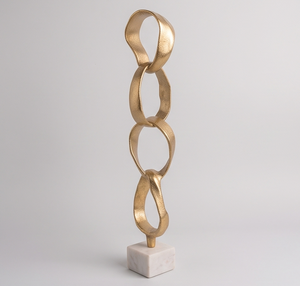 Escultura Decorativa Moderna de Aluminio con Círculos Geométricos Abstractos, Hecha a Mano, Ecológica, para Decoración de Mesa en Sala de Estar - Product Image 2