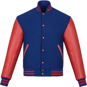 Varsity Baseball <b>Jacket</b> <b>Men</b> Women High Quality <b>Leather</b> Sleeve Patchwork Towel Embroidery Coats - Product Image 3