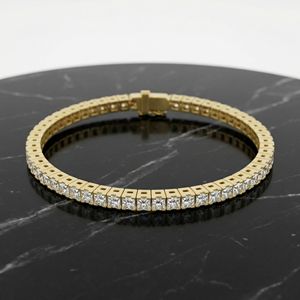Bracelet tennis en diamant de laboratoire classique en or 14K 18K, bijoux élégants et luxueux pour femmes, style quotidien - Product Image 4