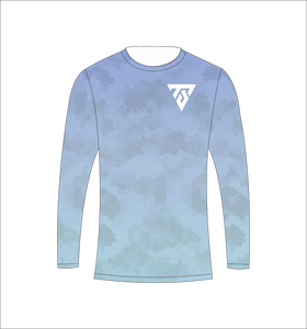 เสื้อยืดแขนยาวลายพรางสีฟ้าสำหรับผู้ชาย แบบสั่งทำพิเศษ เหมาะสำหรับการล่าสัตว์ ตกปลา ออกกำลังกาย และฝึกซ้อมกีฬา - Product Image 2