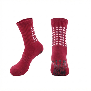 Latest Arrival Adults Unisex Crew Anti Slip <b>Grip</b> Knee <b>Socks</b> Spandex/Polyester Cycling Performance Custom Bottom Breathable - Product Image 5