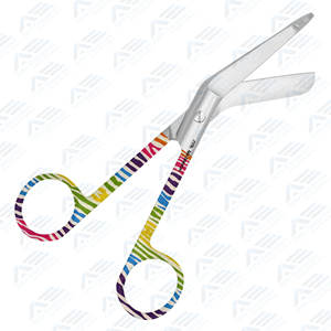 Tijeras para Vendajes de Tela, Instrumentos Quirúrgicos, Instrumentos Médicos, Tijeras para Vendajes con Patrón de Cebra Arcoíris, Tijeras para Cortar Vendajes - Product Image 6