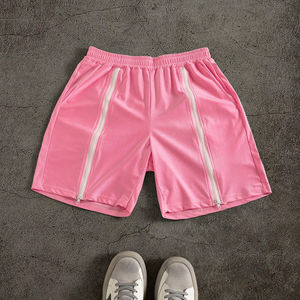 บริการ OEM กางเกงขาสั้นเอวกลางขายดีที่สุดสำหรับผู้ชาย สไตล์สตรีทแวร์เรียบง่าย กางเกงจ็อกเกอร์มีเชือกผูกและซิป - Product Image 1