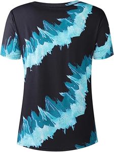 Camiseta Tie Dye de Manga Corta con Cuello Redondo, Estilo Casual y Holgado, 100% Algodón Orgánico, para Mujer, OEM - Product Image 3
