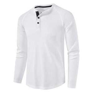 Autumn Winter Men's <b>High</b> <b>Neck</b> <b>T</b>-<b>shirt</b> Regular Fit 100% Cotton Eco-friendly <b>High</b> Elastic Long Sleeve Casual Breathable Apparel - Product Image 1