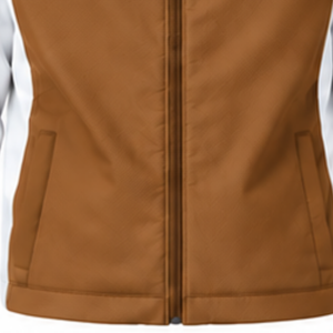 Veste à capuche zippée intégrale marron camel et blanc, coupe-vent sportif personnalisé, léger, pour entraînement athlétique, uniforme d'équipe, extérieur - Product Image 6