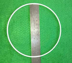 Cerceau circulaire blanc tressé pour décoration murale, attrape-rêves bohème, artisanat, emballage individuel dans un anneau en fer circulaire de 15 cm - Product Image 1