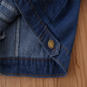 New Autumn <b>Denim</b> <b>Jacket</b> for Boys and Girls Small and Medium Collar Long Clothing Length - Product Image 3