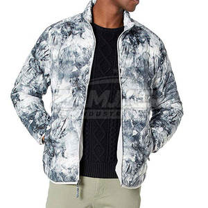 Chaqueta de Plumón Personalizada con Logotipo Frontal, Ecológica, Transpirable, de Lona, para Hombre, con Cuello Alto - Product Image 2