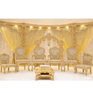 ชุดเก้าอี้ Mandap สำหรับงานแต่งงานดีไซน์ใหม่ชุดเก้าอี้งานแต่งแบบฮินดูเก้าอี้สลักลายสำหรับงานแต่งดีไซน์ใหม่ - Product Image 1