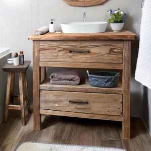 Mueble de baño de madera con cajones de almacenamiento, mueble de lavabo de madera maciza, adecuado para diseños de baño de lujo y minimalistas. - Product Image 4