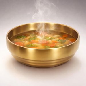 Bol à soupe en acier inoxydable, bol de service en métal durable pour soupe, nouilles, riz, collations, cuisine, salle à manger et restaurant - Product Image 3