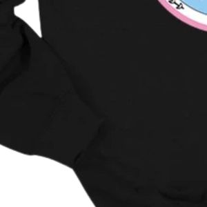 เสื้อยืดแขนยาวผู้หญิงสีดำ พิมพ์ลายกราฟิก โลโก้ทรงกลม คอกลม สวมใส่สบาย น้ำหนักเบา แฟชั่นลำลองสำหรับทุกวัน เสื้อยืดผู้หญิงที่ใส่สบาย - Product Image 4