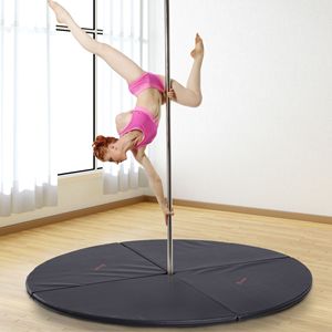 Portable 2'T X 5"W Foldable <b>Dance</b> <b>Pole</b> Crash Mat Lightweight Black for Round <b>Pole</b> <b>Dance</b> - Product Image 1
