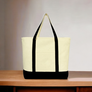 Fashion <b>Large</b> <b>Black</b> Canvas Custom Tote <b>Bag</b> for Women Handbag Fashion Tote Canvas <b>Bag</b> With Zipper High Capacity Handbag Women's - Product Image 6