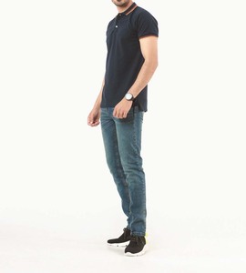 Men's Navy Blue <b>Half</b> Sleeve for <b>Shirt</b> Cotton Oxford Fabric Casual Solid Color Breathable Woven Design Regular Fit Quick Dry - Product Image 5
