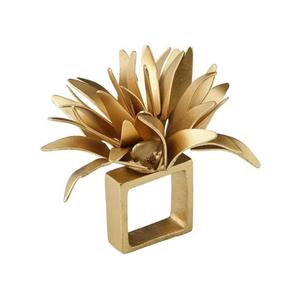 Floral Design Napkin <b>Ring</b> Black Coated Hand Casted Technique Metallic Serviette Napkin <b>Rings</b> <b>Cheap</b> Price - Product Image 6