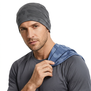 Gorro de malla ligero, transpirable e impermeable con camuflaje, unisex, 100% poliéster, para ciclismo, running, forro de casco, venta al por mayor - Product Image 2