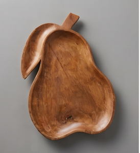 Elegante Plato de Madera Hecho a Mano para Servir Pera, Diseño Minimalista, Plato de Madera Maciza para Frutas y Postres, Accesorio de Cocina - Product Image 4