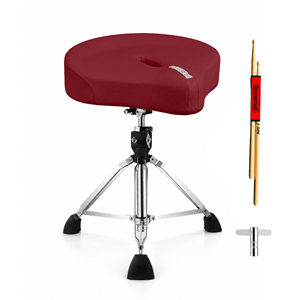 Soporte para batería de 5 piezas de piel sintética, acolchado, con alivio de presión de 4.5 pulgadas, ergonómico, giratorio y ajustable, de 25.5 pulgadas para música - Product Image 1