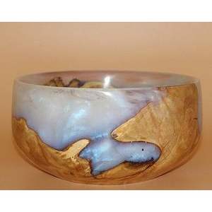 Bol élégant en bois et résine pour servir des collations et des aliments - Product Image 4