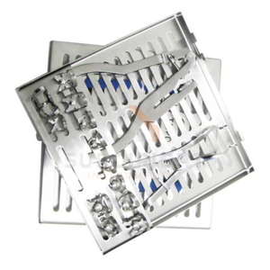 Kit Completo de Dique de Goma Dental, Instrumentos de Aislamiento Endodóntico de Acero Inoxidable Alemán, CE ISO, por Blush Surgical - Product Image 4