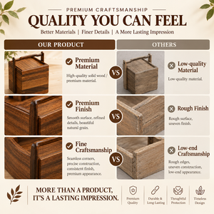 Boîte de service et de rangement multi-niveaux en bois de qualité supérieure avec poignée - Product Image 4