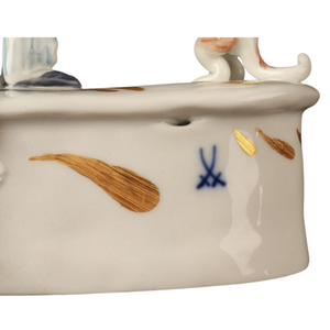 Figurine vintage de Meissen avec personnage et chien, en porcelaine faite à la main, environ [taille/longueur - indiquer si possible] Modèle H15cm G-2291 Jouets N° d'article 2586 - Product Image 6