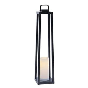 <b>Tall</b> metal <b>candle</b> lantern floor standing design indoor outdoor decor lighting elegant home decorative accent piece - Product Image 2