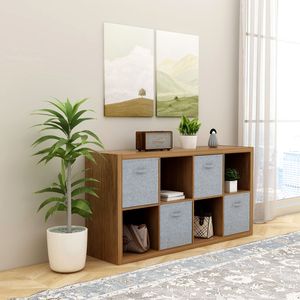 Organizzatore Smart Cube a 8 Cubi, Colore Noce, Libreria 2x4 con Ripiani Aperti per Archiviazione Casa e Ufficio - Product Image 2