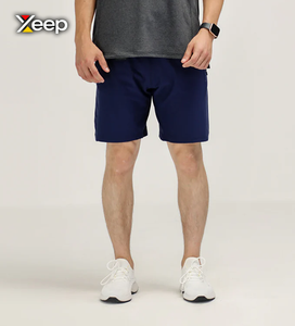 Shorts décontractés pour hommes XEEP personnalisables, légers, solides, de haute qualité, à séchage rapide, respirants, avec cordon de serrage, tricotés, service OEM - Product Image 1