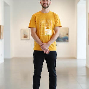 T-shirts pour hommes en coton 100% respirant, écologiques, à col rond, à manches courtes, coupe classique, de haute qualité, fabriqués sur mesure, en vente en ligne - Product Image 4