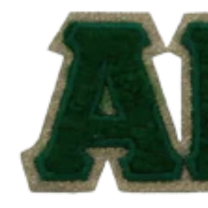 Patch en chenille brodé vert avec inscription AKA, thermocollant et à coudre, pour vestes universitaires, sacs, casquettes et sweats à capuche - Product Image 2